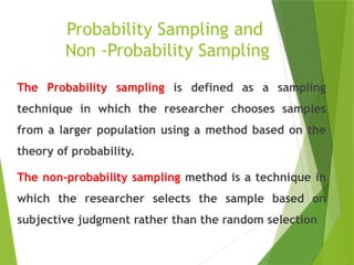 Introduction to Sampling Methods :Basic Concept | PPTX