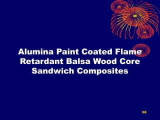 Alumina Paint Coated Flame
Retardant Balsa Wood Core
Sandwich Composites
68
 