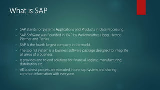 Introduction to sap | PPTX