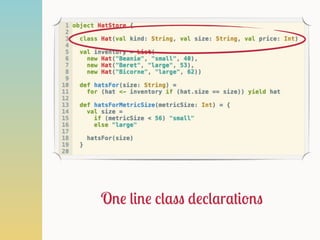 One line class declarations
 