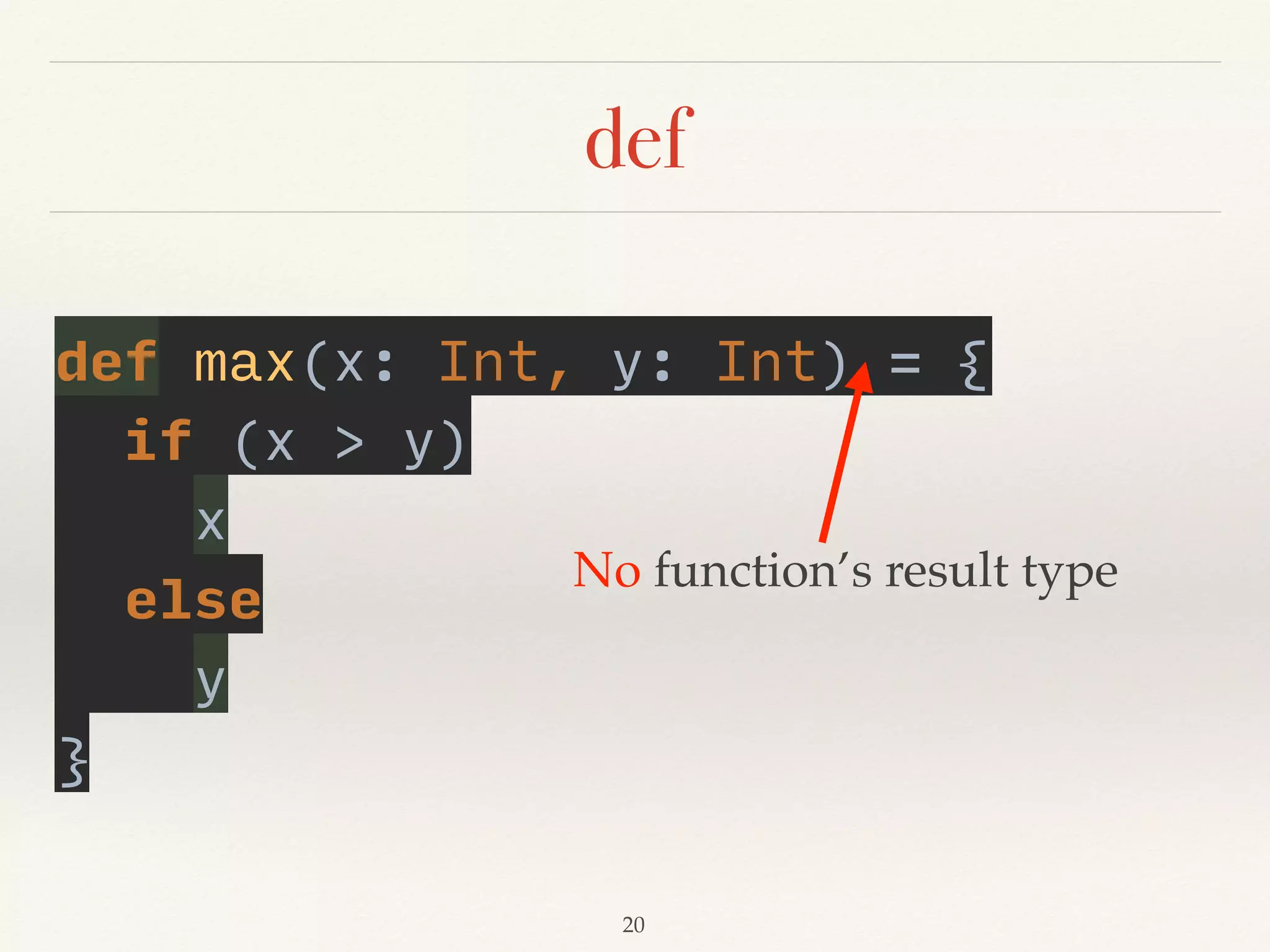 Expression with semicolon?
val x = 5566 
val y = 87 
val java = "Java"; val scala = "scala"
If you have multiple expressions in one line, 
you will need semicolon(;). 
Otherwise you don’t need it.
Demo01
 