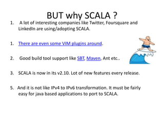 Introduction to scala for a c programmer | PPT