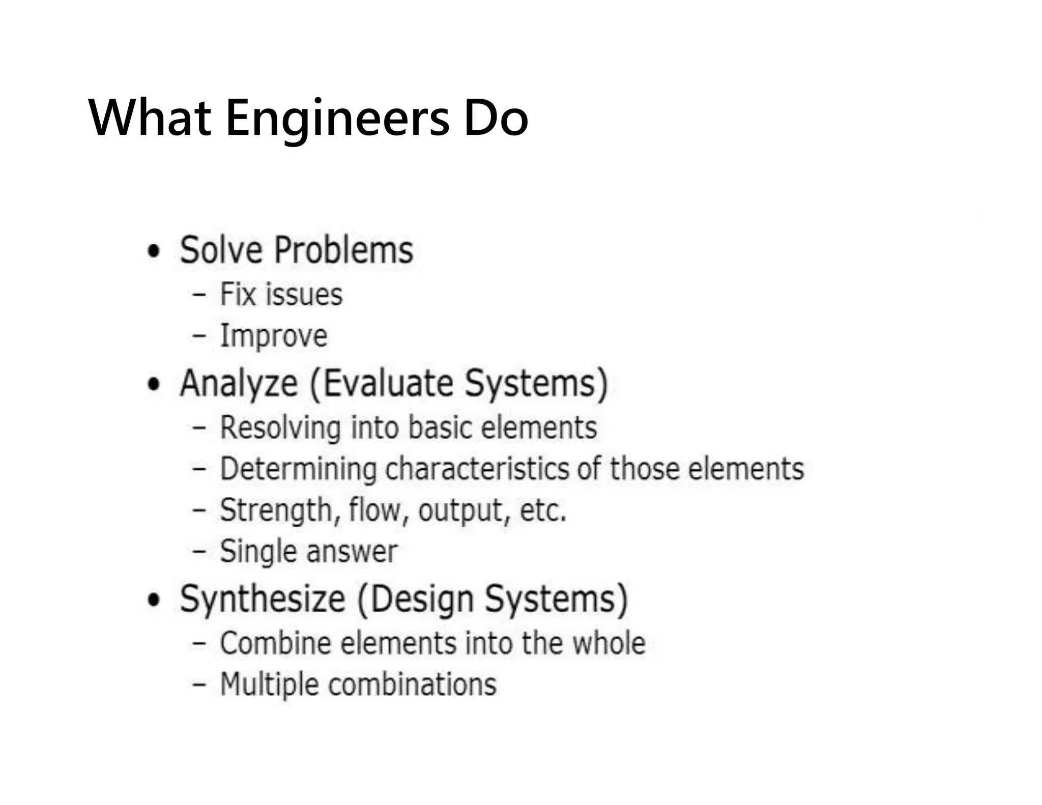 What Engineers Do