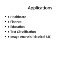 Introduction to scikit learn - machine learning | PPTX