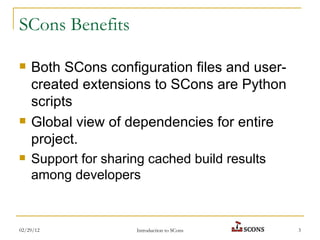 Introduction to s cons | PPT | Programming Languages | Computing