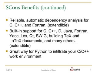 Introduction to s cons | PPT | Programming Languages | Computing