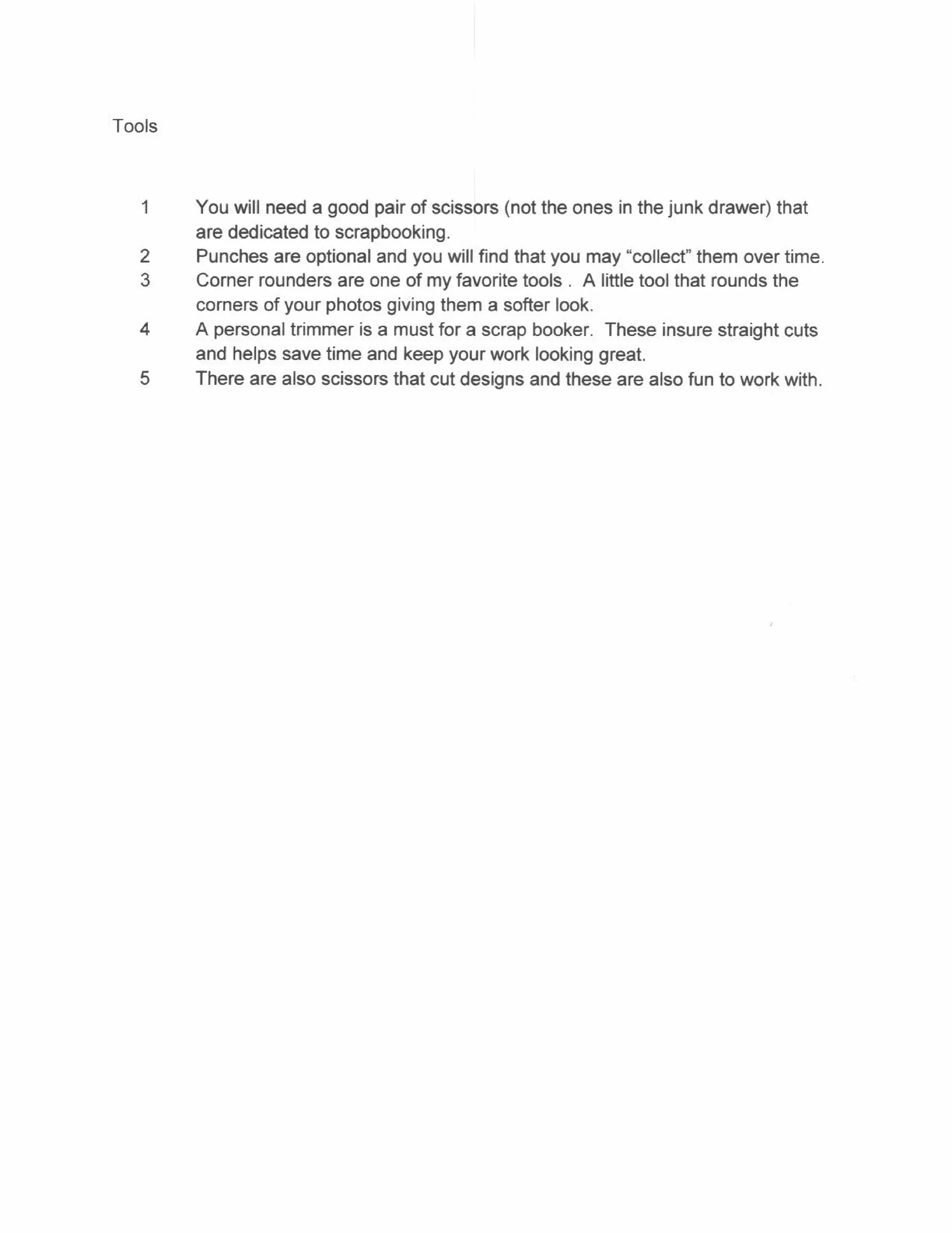 Introduction to Scrapbooking