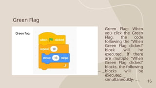 Scratch Code Flag Introduction to Scratch, uses and functions | PPTX