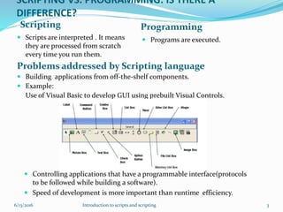 Introduction to scripts | PPTX