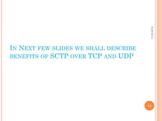 Introduction to SCTP and it's benefits over TCP and UDP | PPT