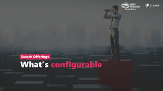 What’s configurable
Search Offerings
 