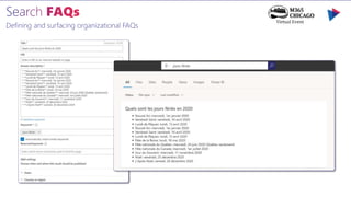 Defining and surfacing organizational FAQs
 