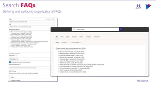 M365VIRTUALMARATHON.COM #M365VM
Defining and surfacing organizational FAQs
 