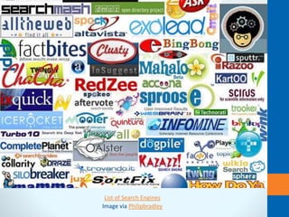 List of Search Engines
Image via Philipbradley
 