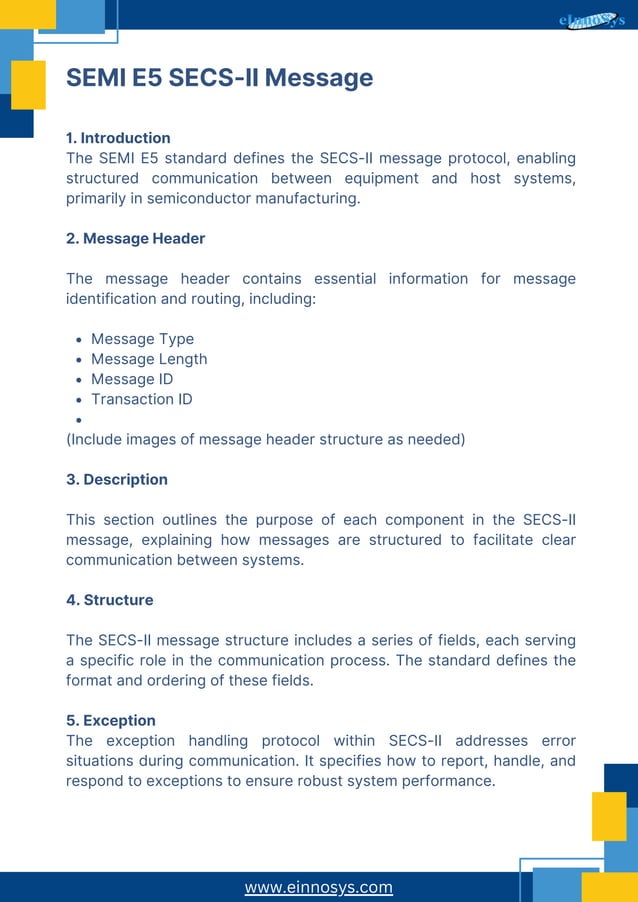Introduction to SECSGEM Communication Interface Protocols for ...