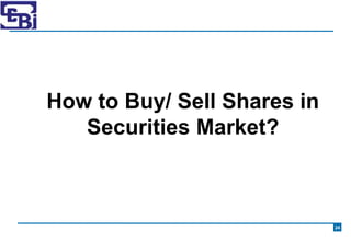 How to Buy/ Sell Shares in
Securities Market?
24
 