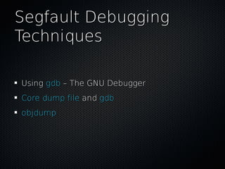 Introduction to segmentation fault handling | PDF | Operating Systems ...