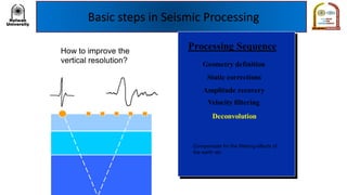 Basic steps in Seismic Processing
 