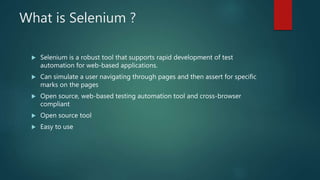 Introduction to selenium | PPT