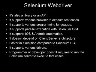 Introduction to selenium | PPTX