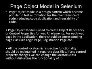 Introduction to selenium | PPTX