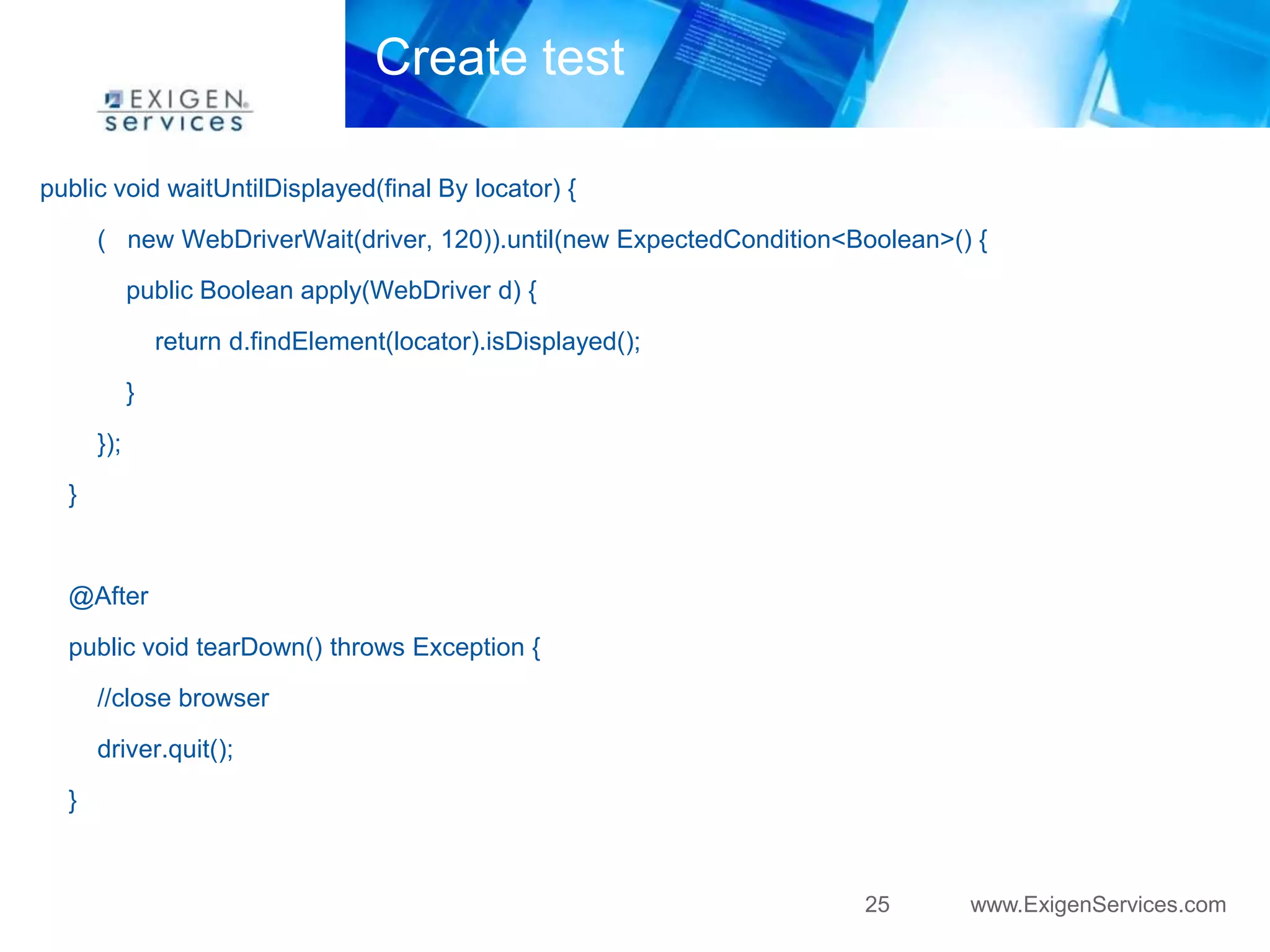 Introduction to Selenium Web Driver | PPT