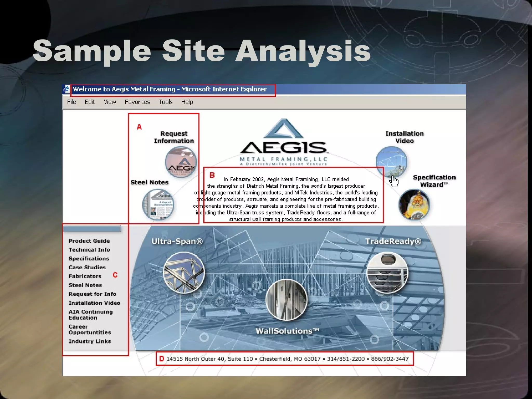 Sample Site Analysis 