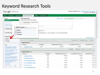 Keyword Research Tools




                         26
 