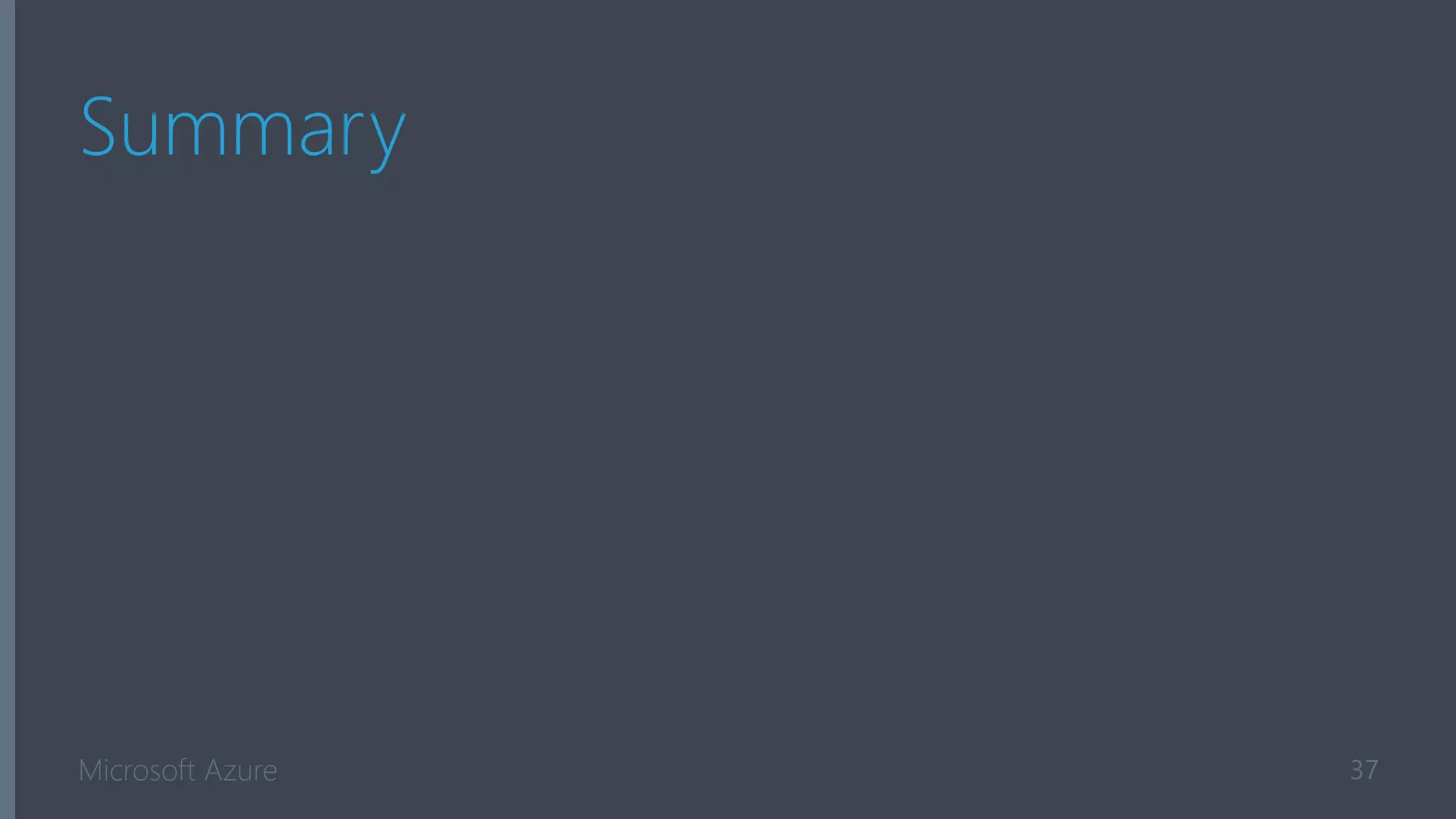 Microsoft Azure Summary 37 