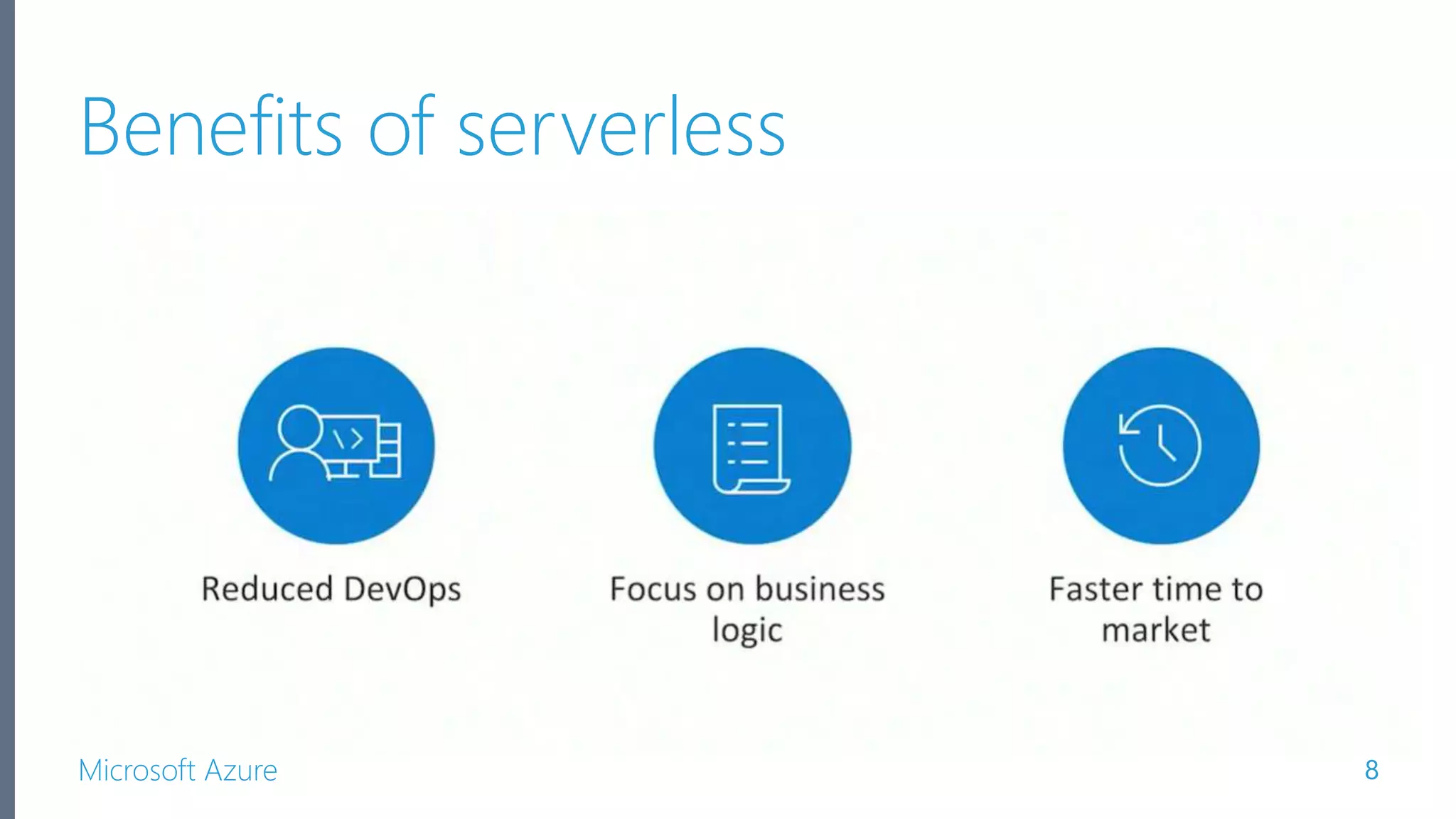 Microsoft Azure Benefits of serverless 8 