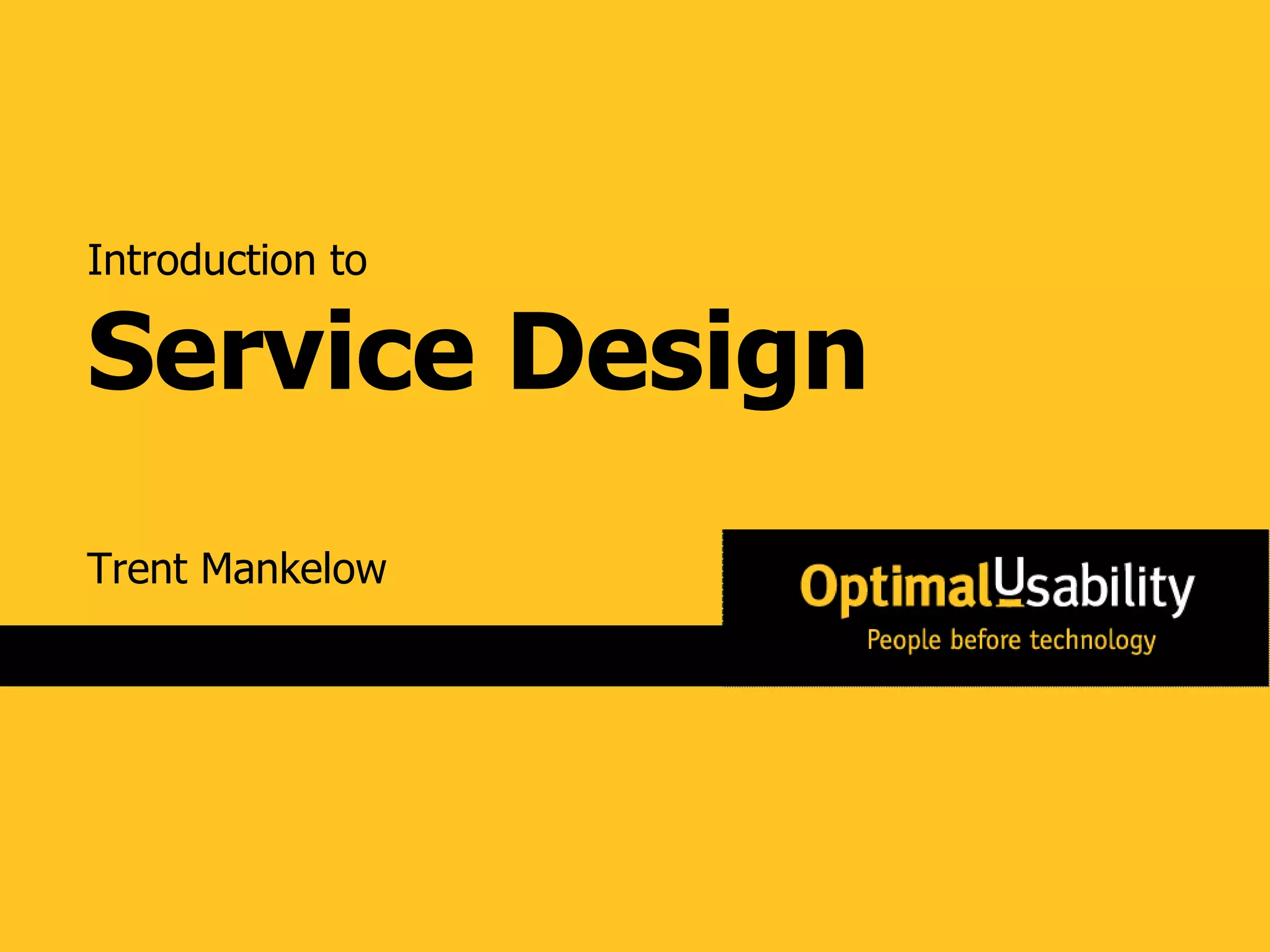 Introduction to Service Design | PPT
