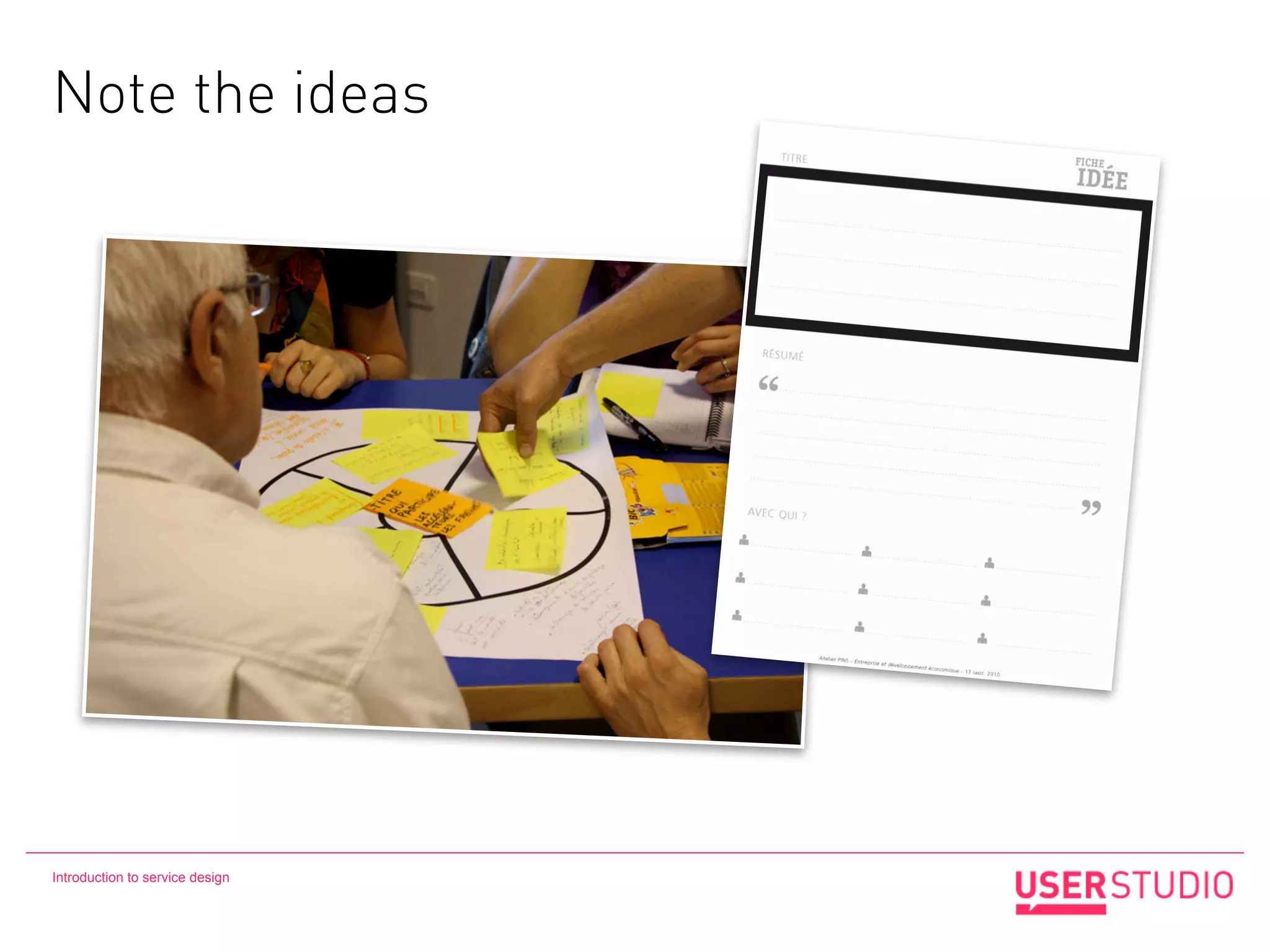 Note the ideas




Introduction to service design
 