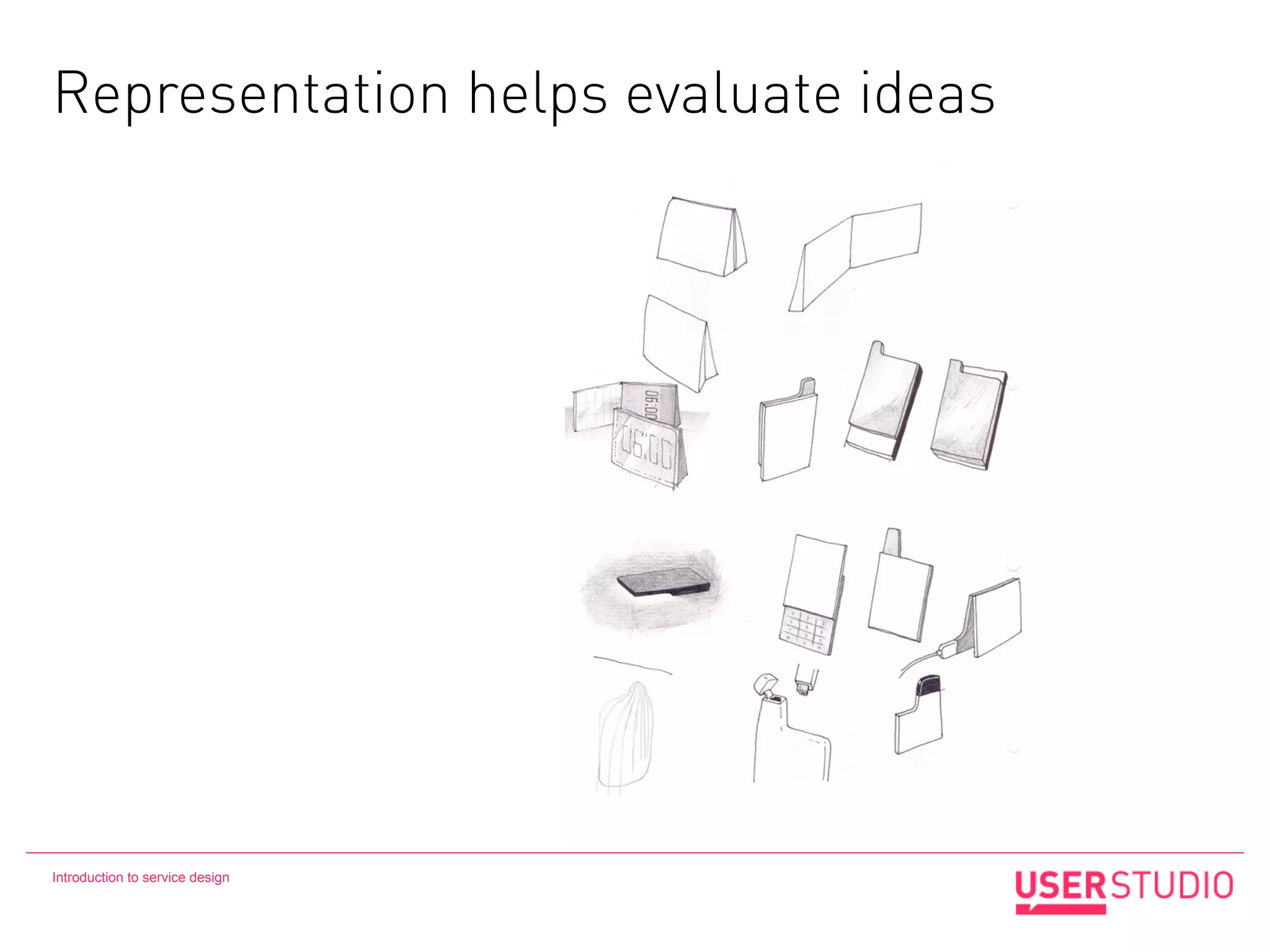 Representation helps evaluate ideas




Introduction to service design
 