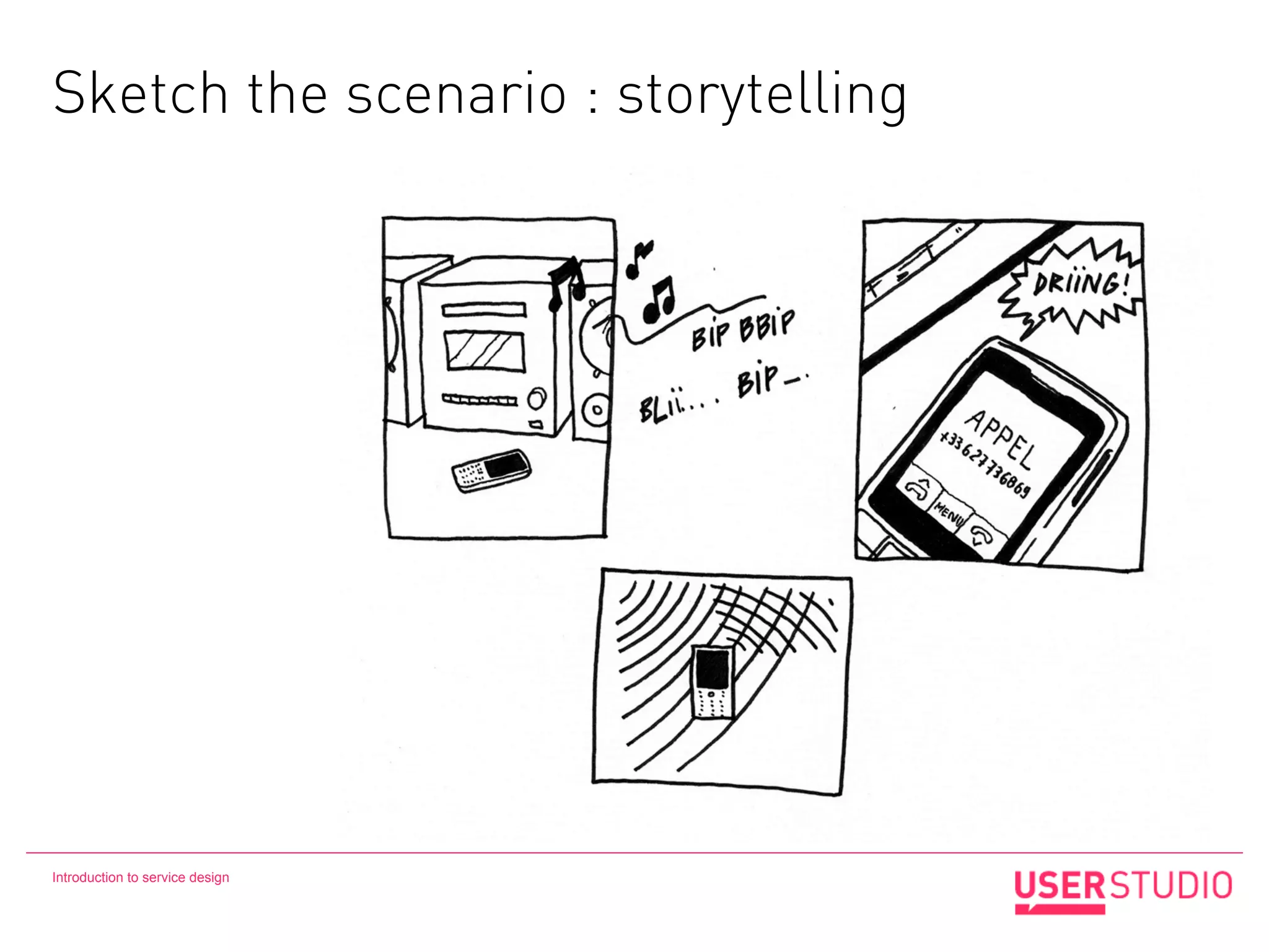 Sketch the scenario : storytelling




Introduction to service design
 