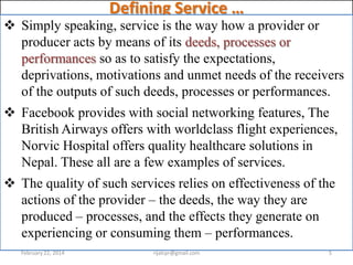 Introduction to service marketing | PPTX