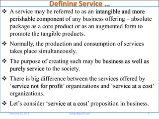 Introduction to service marketing | PPTX