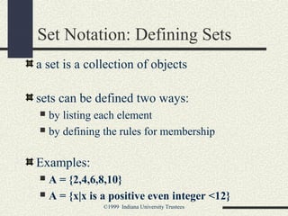 Introduction to set theory | PPT