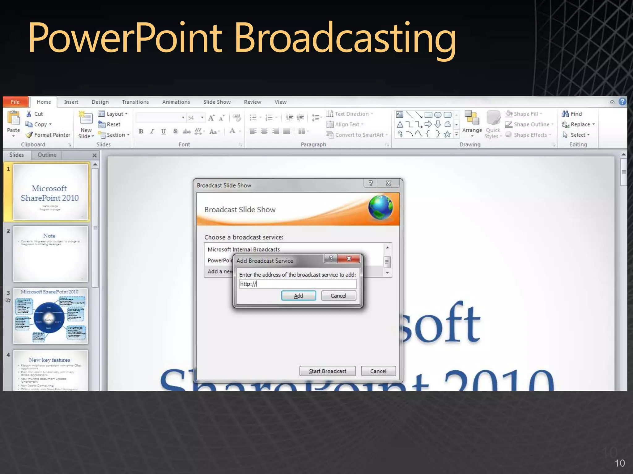 PowerPoint Broadcasting10
