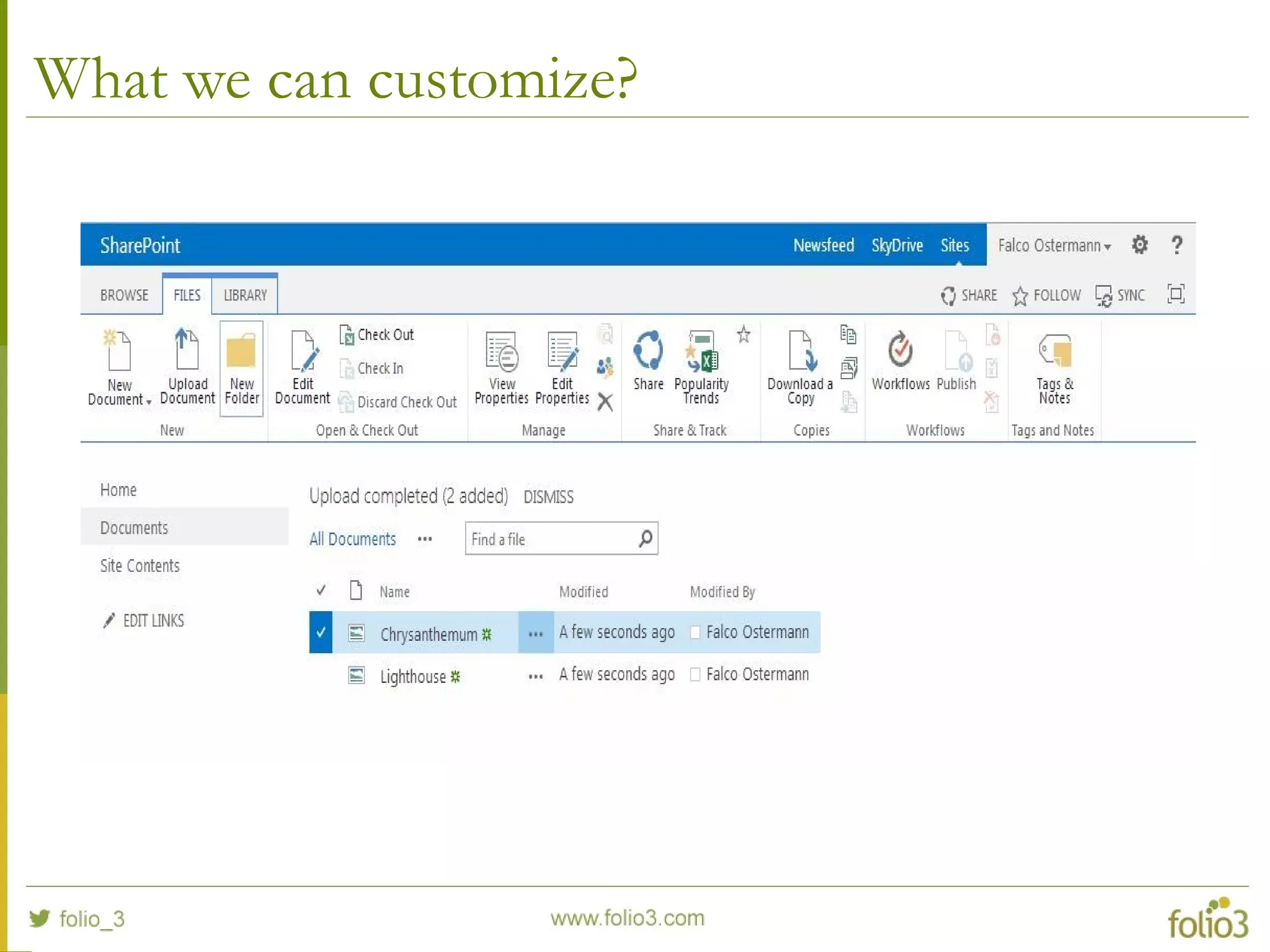 What we can customize?
 