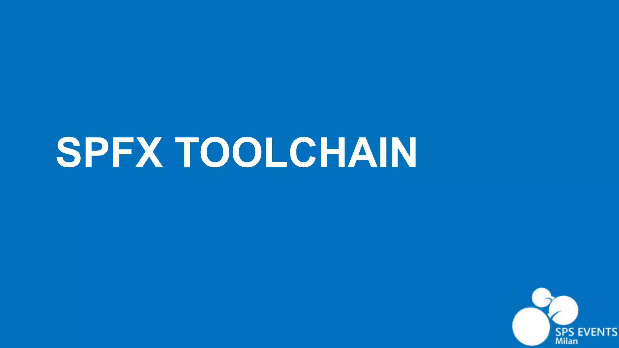 SPFX TOOLCHAIN 