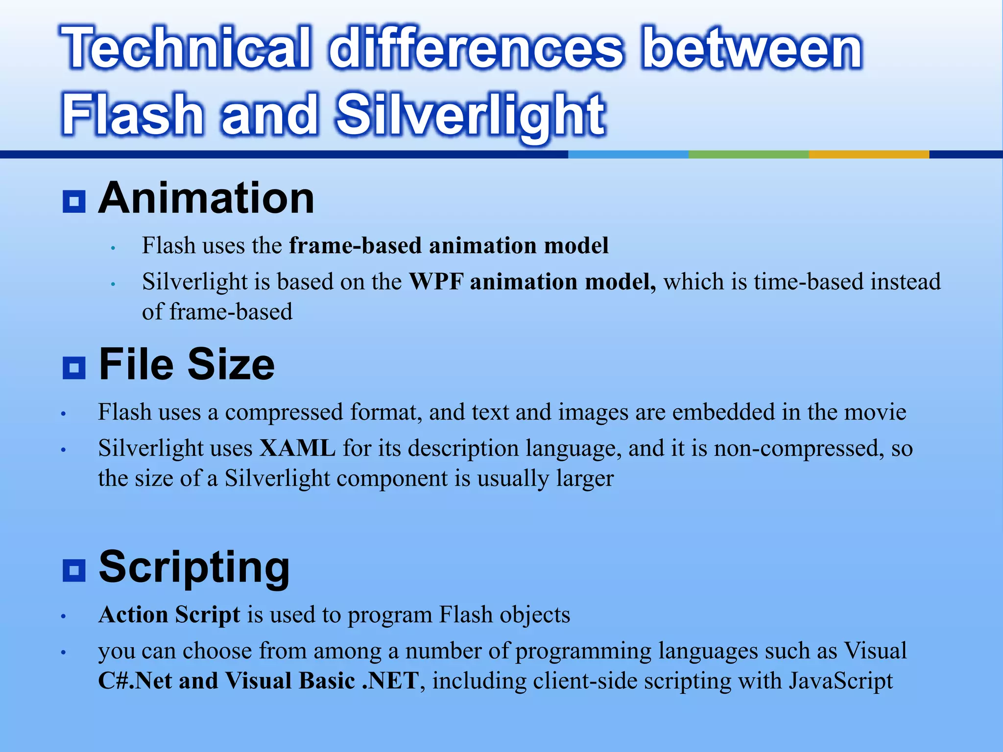 Animation Flash uses the frame-based animation model