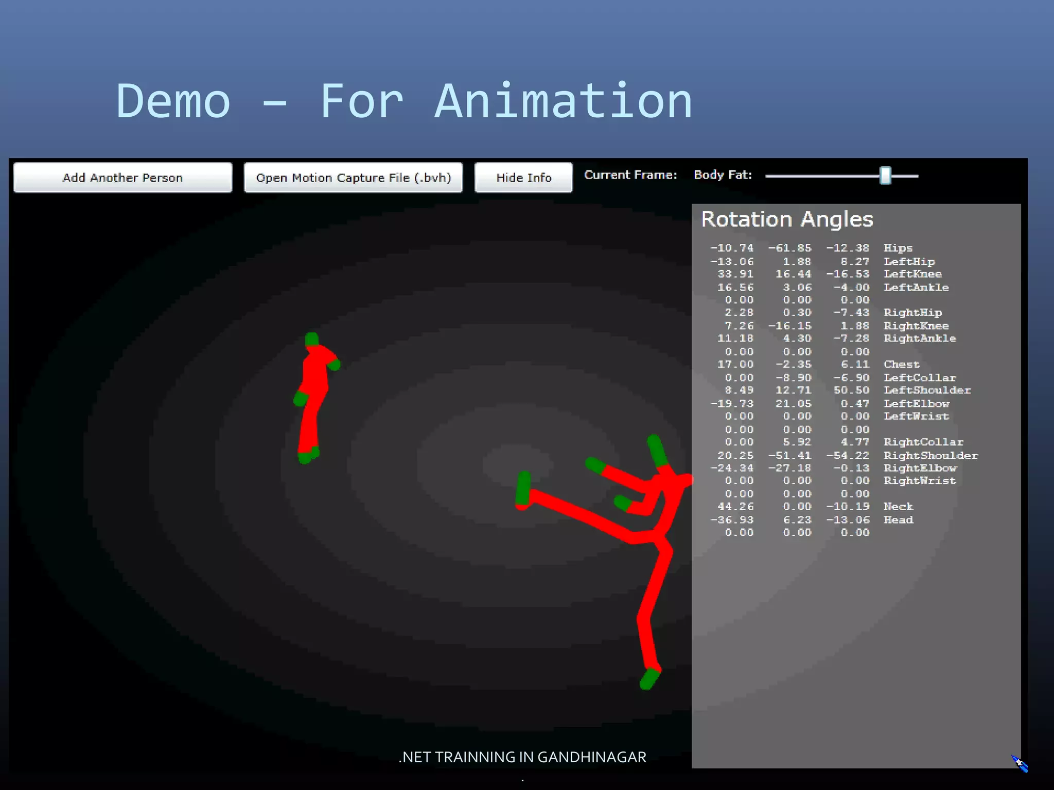 Demo – For Animation
.NET TRAINNING IN GANDHINAGAR
.
 