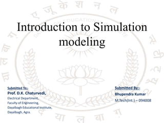 Introduction to simulation modeling | PPTX
