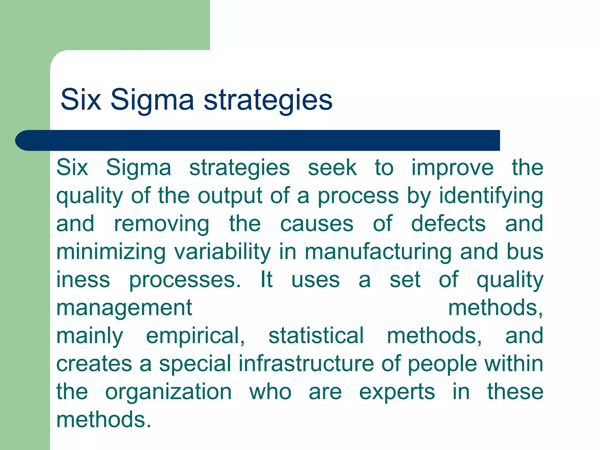 Introduction to six sigma | PPTX