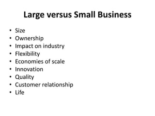 Introduction to small business | PPTX