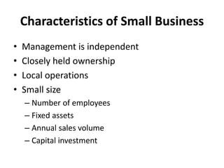 Introduction to small business | PPTX