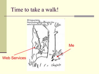 Time to take a walk!
Me
Web Services
 