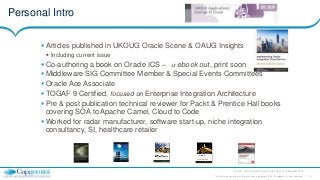 3The information contained in this presentation is proprietary. © 2016 Capgemini. All rights reserved.
Tech16 - SOA CS Les...