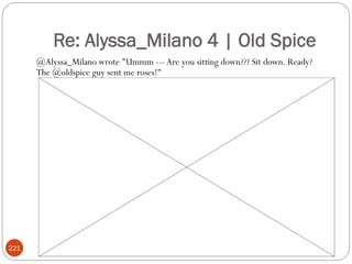 Re: Alyssa_Milano 4 | Old Spice
      @Alyssa_Milano wrote "Ummm --- Are you sitting down??? Sit down. Ready?
      The @oldspice guy sent me roses!"




221
 