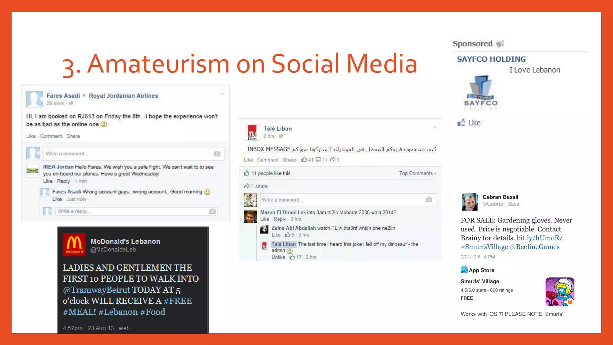 3. Amateurism on Social Media
 